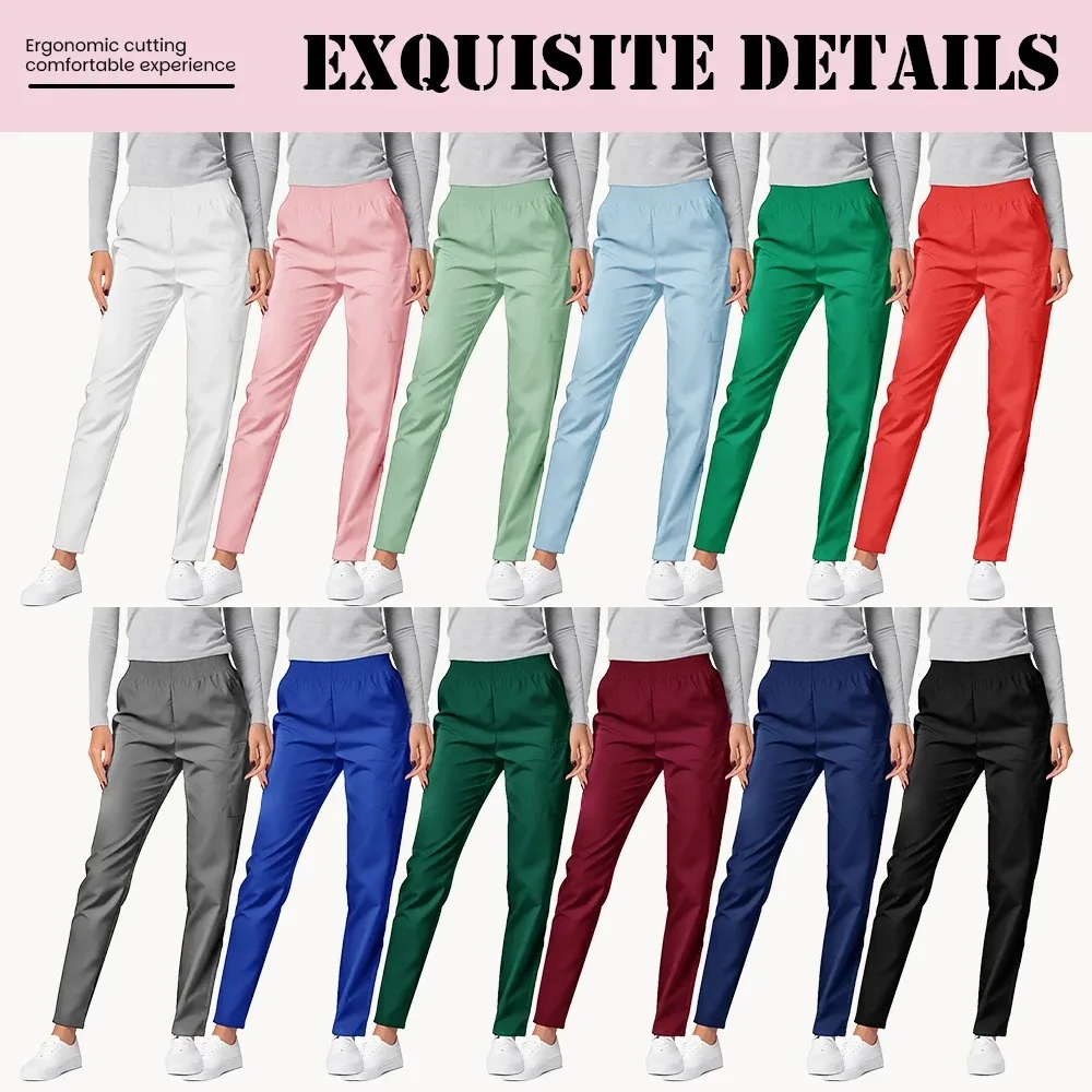 간호사 스크럽 팬츠 스트레치 뷰티 살롱 작업복 의료 수술복 팬츠 동물병원 의사 작업복 액세서리