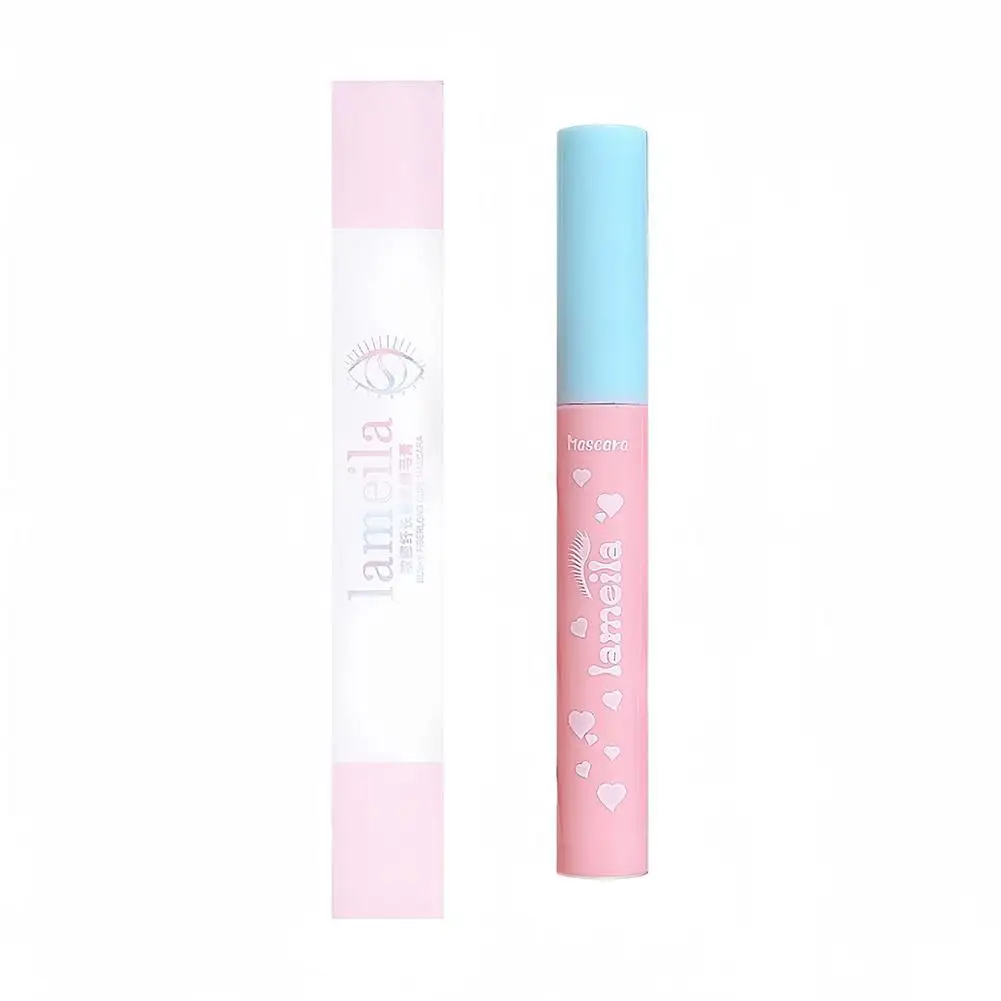Pink Blue Tube 3D Mascara Fiber Lashes Thick Lengthening Lasting Curling Black Extension Eyelashes Ultra-Fine Brush Mascara