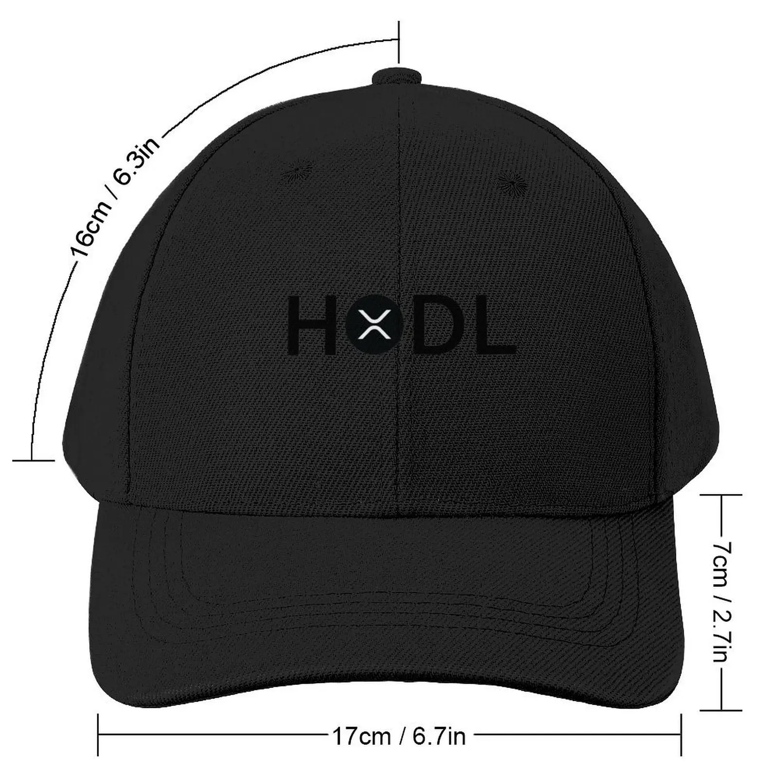 HODL (XRP) Cryptocurrency Baseball Cap Hat Luxury Brand Designer Hat Hat Beach Kids For Girls Men's