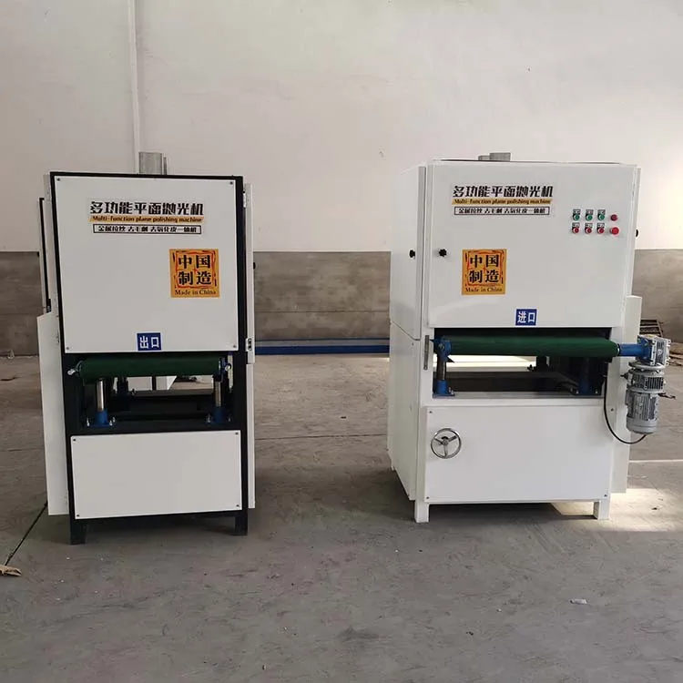White Metal Flat Surface Polishing & Deburring Belt Sanding Machine with 7.5kW Motor & Engine for Square Tube 350kg