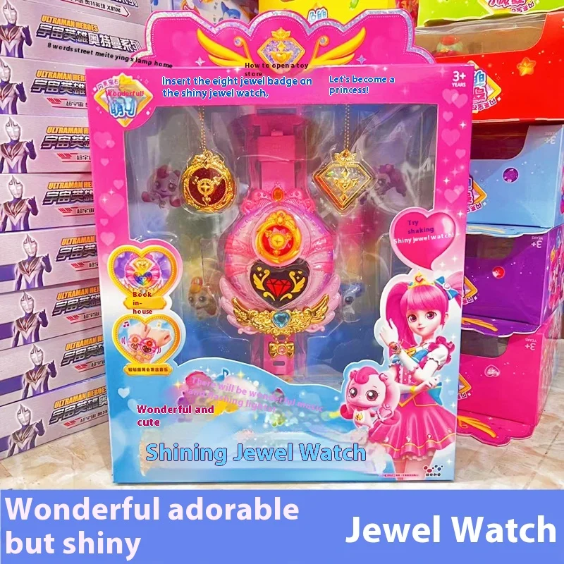 New Original Catch!Teenieping Shining Brightly Gemstone Phone Gemstone Watch Children'S Watch Capable Producing Sound Scene Toys