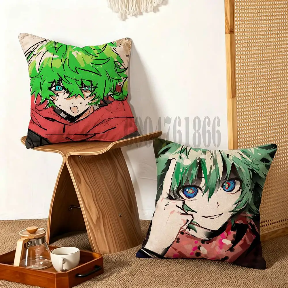 S-Shin Tsukimi Pillow Cover Home Decor Art Design Decor Pillowcase Cushion Cover for Bed Sofa Living Room, Indoor and Outdoor