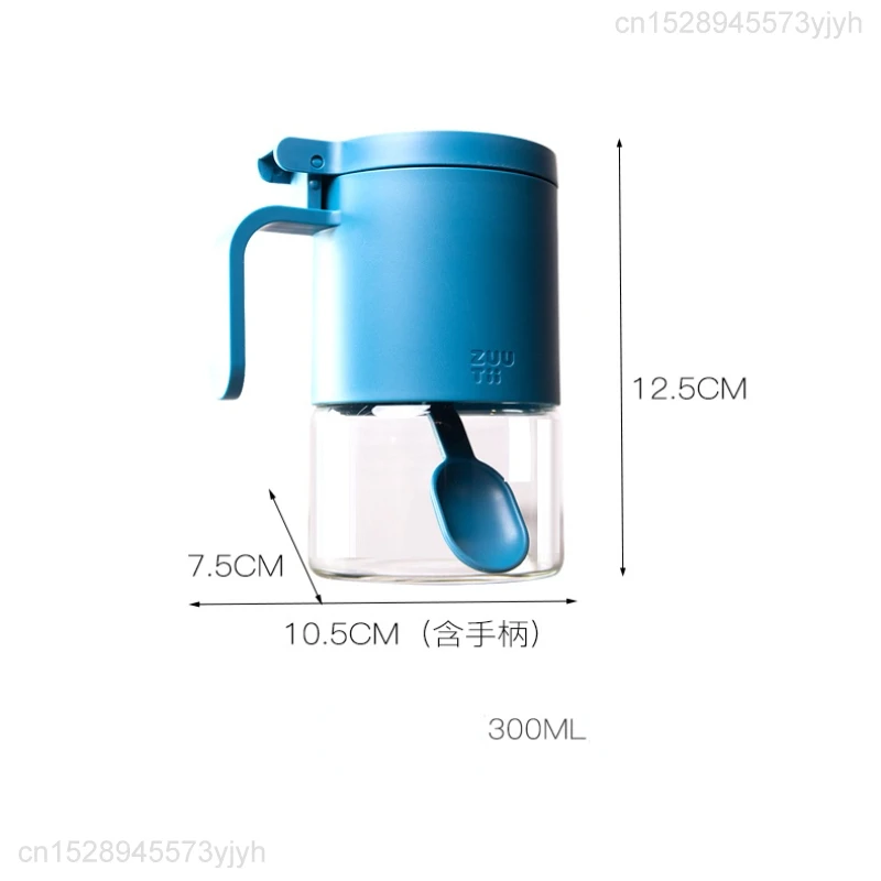 Youpin Zuutii برطمان توابل صندوق توابل مقاوم للرطوبة عالية البورسليكات زجاجة توابل المطبخ التوابل جرة مع ملعقة