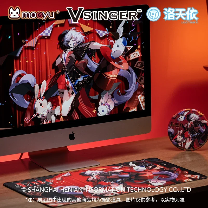 

2024 Moeyu VSINGER LUO TIAN YI As YOU CAN SEE Large Mouse Pad Mousepad Anime Small Keyboard Cosplay Mat Desk Playmat