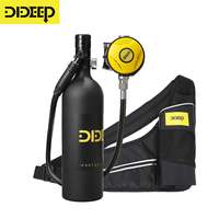 DIDEEP X4000Pro Mini 1L Scuba Diving Tank Oxygen Cylinder Underwater Diving Set Air Oxygen Tank W/ Adapter & Storage Bag Black