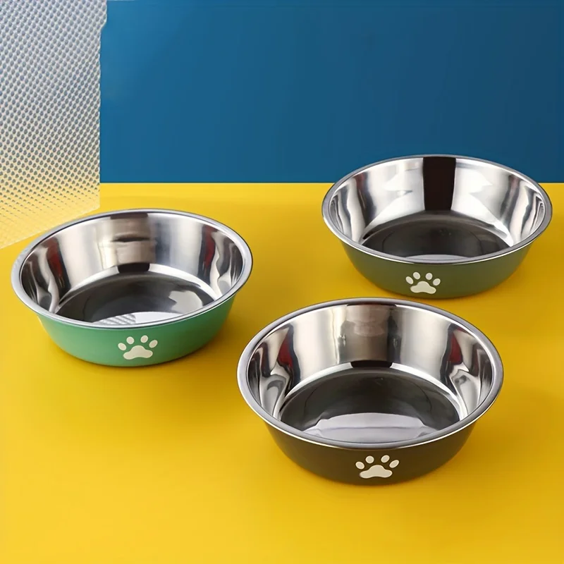 Pet Dog Food Bowl Rice Bowl Stainless Steel Dog Bowl Dog Bowl Drinking Water Bowl anti-tip Large Dog Cat Bowl Water Bowl - view 2