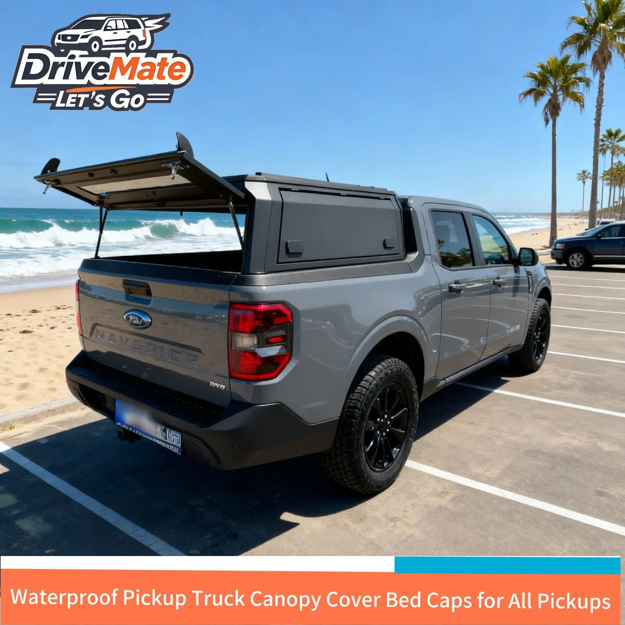 

Low Wind Noise Military-Grade Aluminum Alloy Waterproof Locking Truck Canopy Hardtop No-Drill Installation-Maverick Overland
