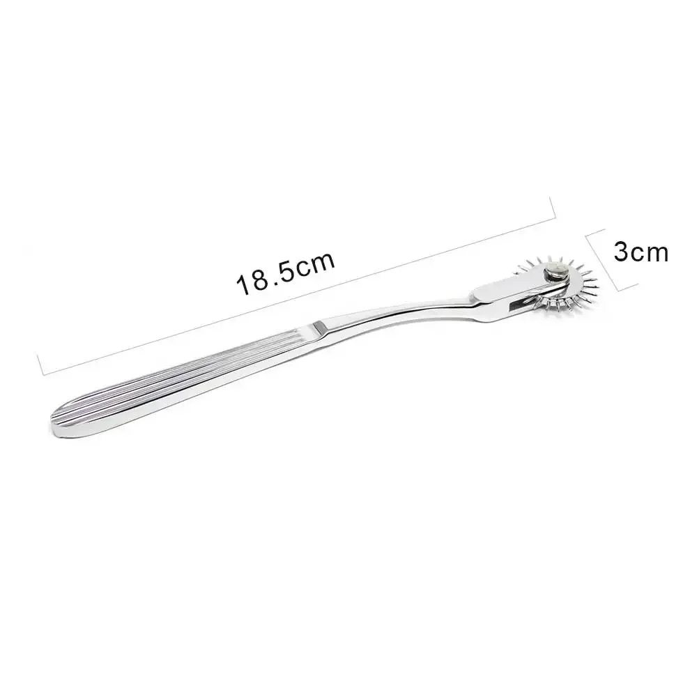 1x Wartenberg Pinwheel Zinc Alloy Nerve Tester Medical Diagnostic Tool Pinwheel Needles Wheel Roller Neurological Reflex Hammer