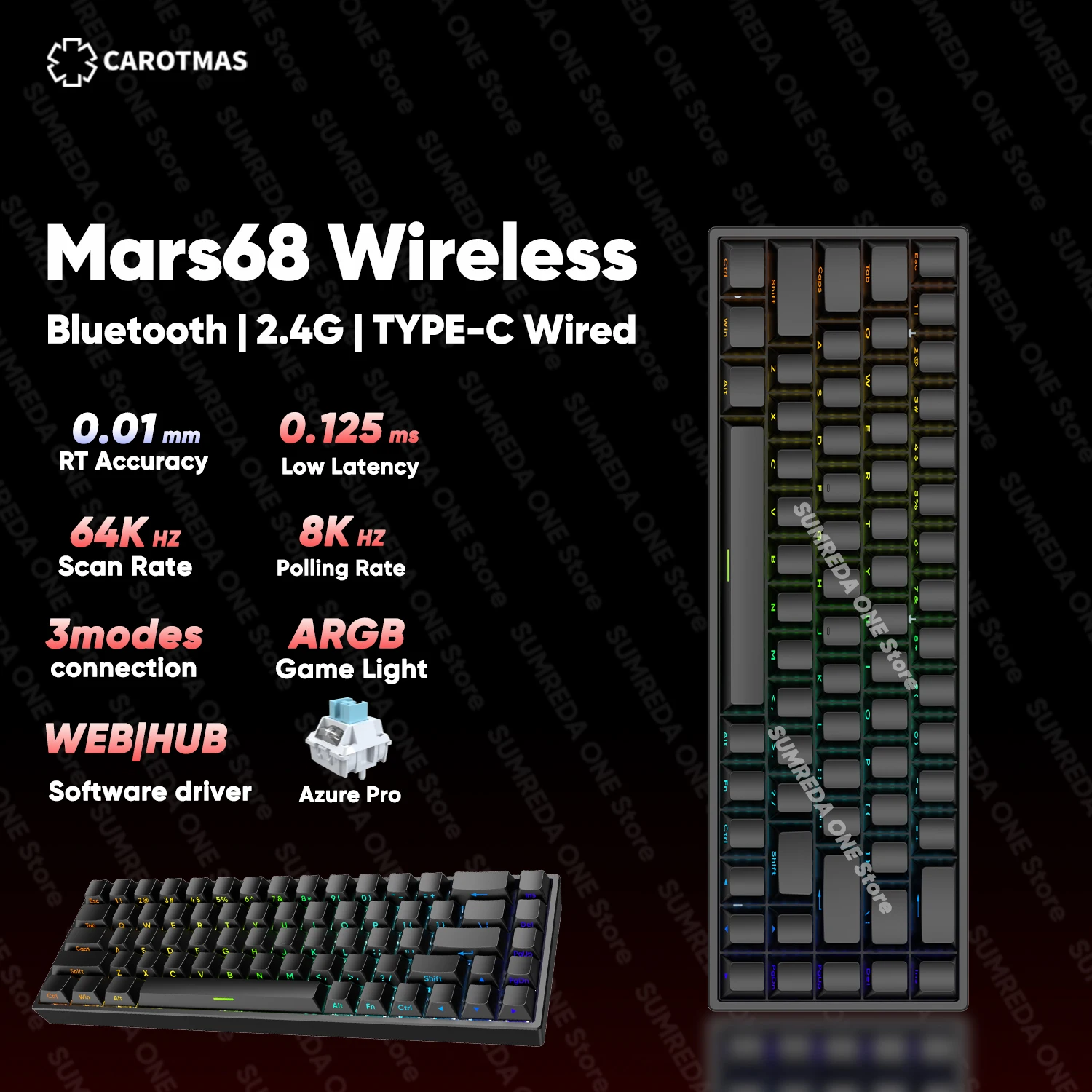 IROK Carotmas D Mars68 Pro Gaming Wireless Magnetic Mechanical