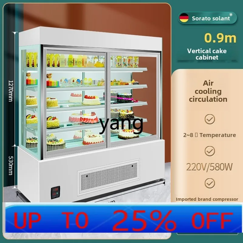 

lmm vertical cake air curtain display refrigerated and insulated fruit fresh-keeping mousse freezer