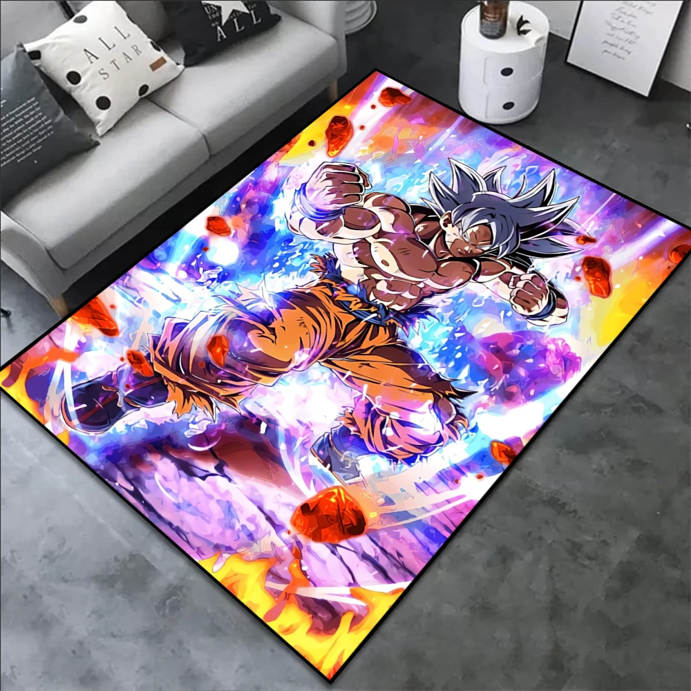 Area Rugs Anime Son Goku Dragon Ball Z Super Saiyan Goku  Ultra Instinct Printed Handmade Carpet for Home Decor