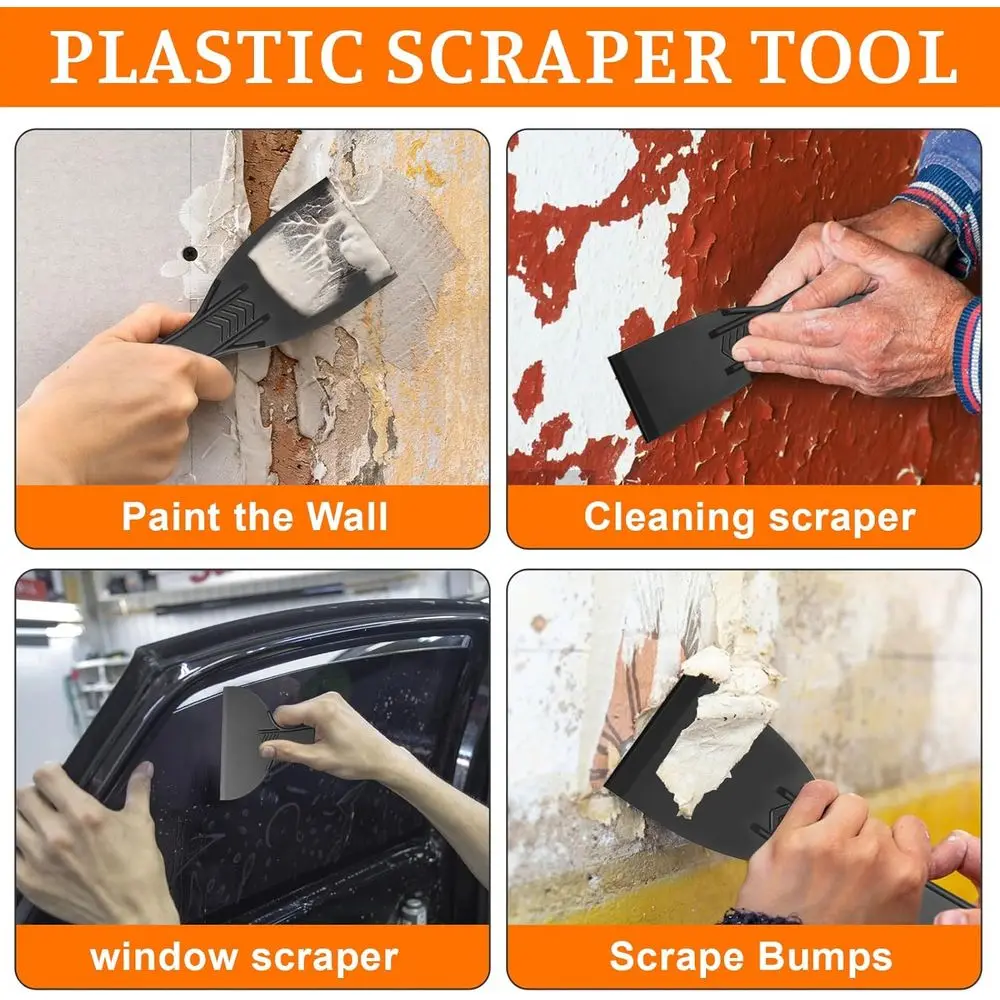 15 عبوة من سكاكين المعجون البلاستيكية، مكشطة سكين المعجون للتناول، مجموعة أدوات مكشطة في 6 أحجام، سكاكين مرنة لتسجيل الحوائط الجافة #6