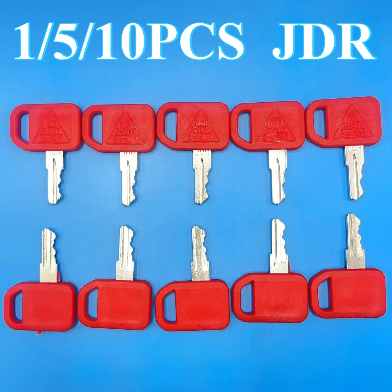1/5/10PCS 652F JDR Upgraded Ignition Keys Replacement Heavy Construction Equipment Keys Plastic & Metal for AT195302 AR51481
