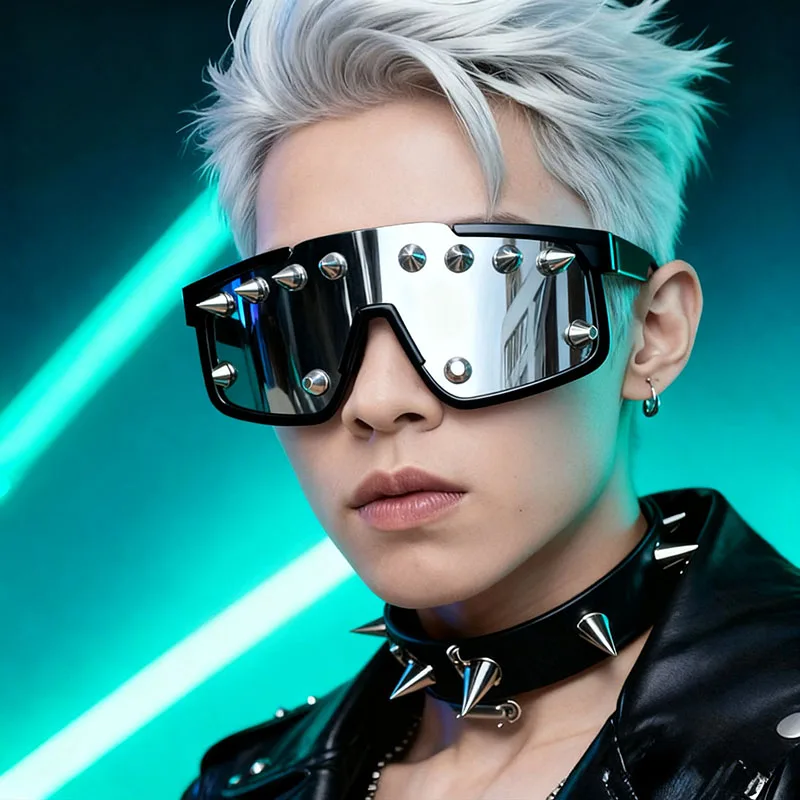 

Y2K Spice Girls Personalised Rivets Punk Style Sunglasses Cyberpunk Hip-hop Trendy Men's Women's Cosplay Prop Outdoor Eyewears