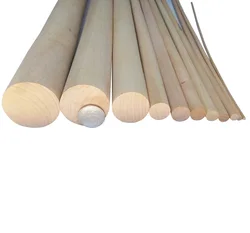L=300mm Round Wood Rod Solid Wood Strip DIY Model Material Accessories Diameter 3/5/8/10/12/15/18/20-50mm