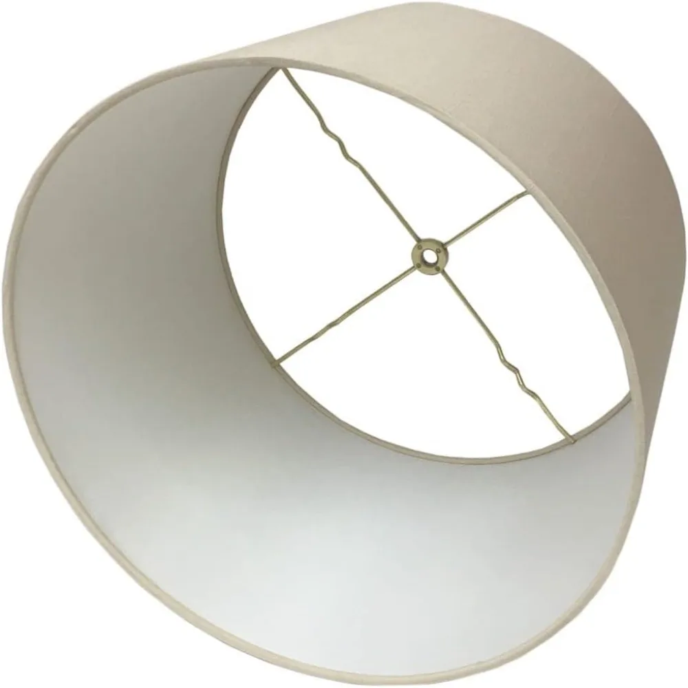 Pantalla de tapa dura de tambor poco profundo Beige 13x14x9 pulgadas Paquete de 2 para decoración del hogar