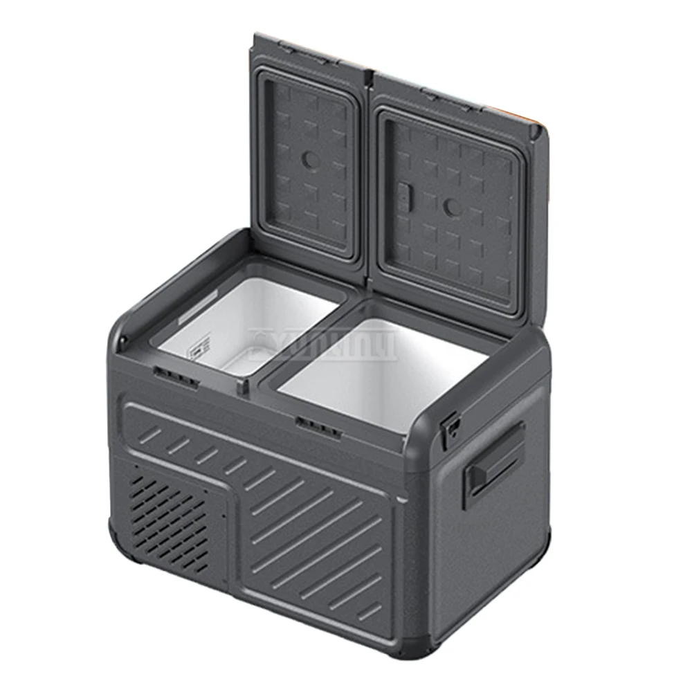 37L Dual Use Compact Refrigerator Vehicle Home Portable Car Refrigerator Compressor with Pull Rod Wheels
