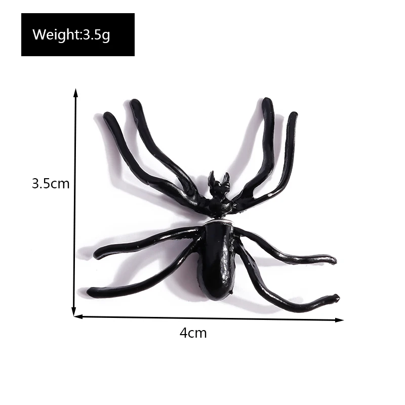 Aihua 1 Stück Schwarze Spinnen-Ohrstecker für Frauen, Einzigartiges Design, Punk-Stil, Persönlichkeit, Kleine Ohrringe, Schwarzer Ohrschmuck – Detail 6