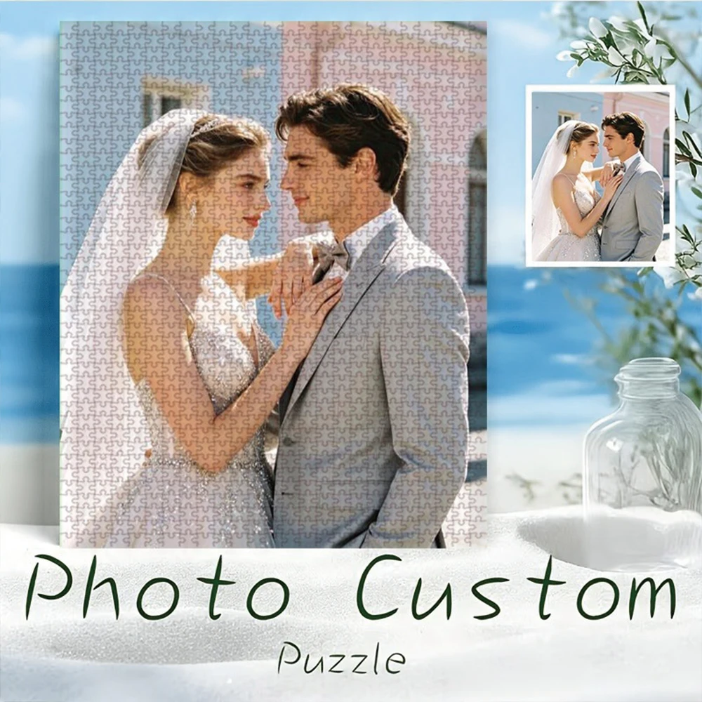 35/300/500/1081pcs Personalized Custom Photo Puzzle Selfie Photo Parent-Child Interactive Diy Assemble Game Toy