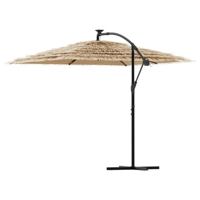 

Garden Parasol with Steel Pole Brown 105.9"x105.9"x92.5"