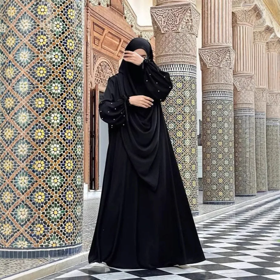 

Рамадан Ид Джеллаба Хиджаб Платье Женский Мусульманский Комплект Дубай Абая Турция Кафтан Ислам Джалабия Химар Халат Бурqa Молитва Одежда Платье