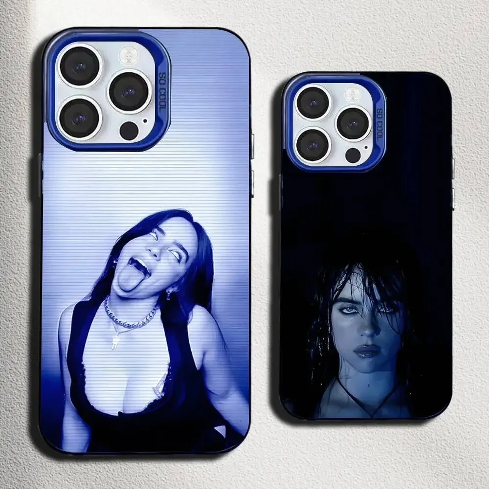 

SINGER LUNCH B-BILLIE Phone Case For iPhone 16,15,14,13,12,11,Mini,Pro,SE,MAX Blue Matte Silicone Cover