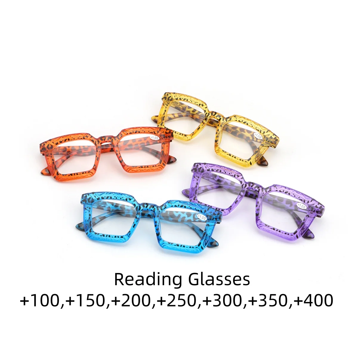 

High Quality Classic Reading Glasses Women Men Fashion Readers Spring Hinge with Pattern Print Eyeglasses Presbyopic Glasses