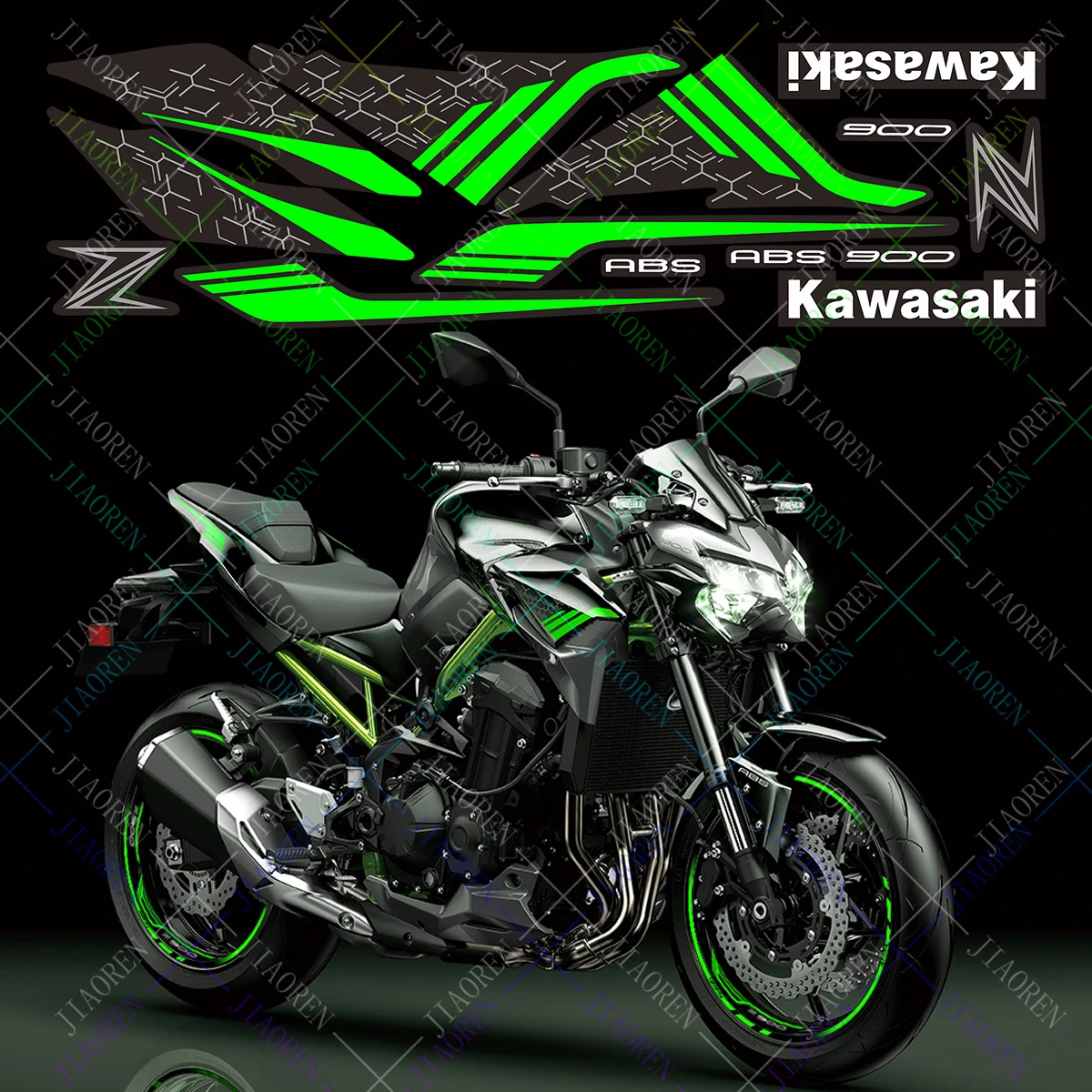 

Рождественская наклейка Kawasaki Z900, наклейка на топливный бак, комплект логотипов