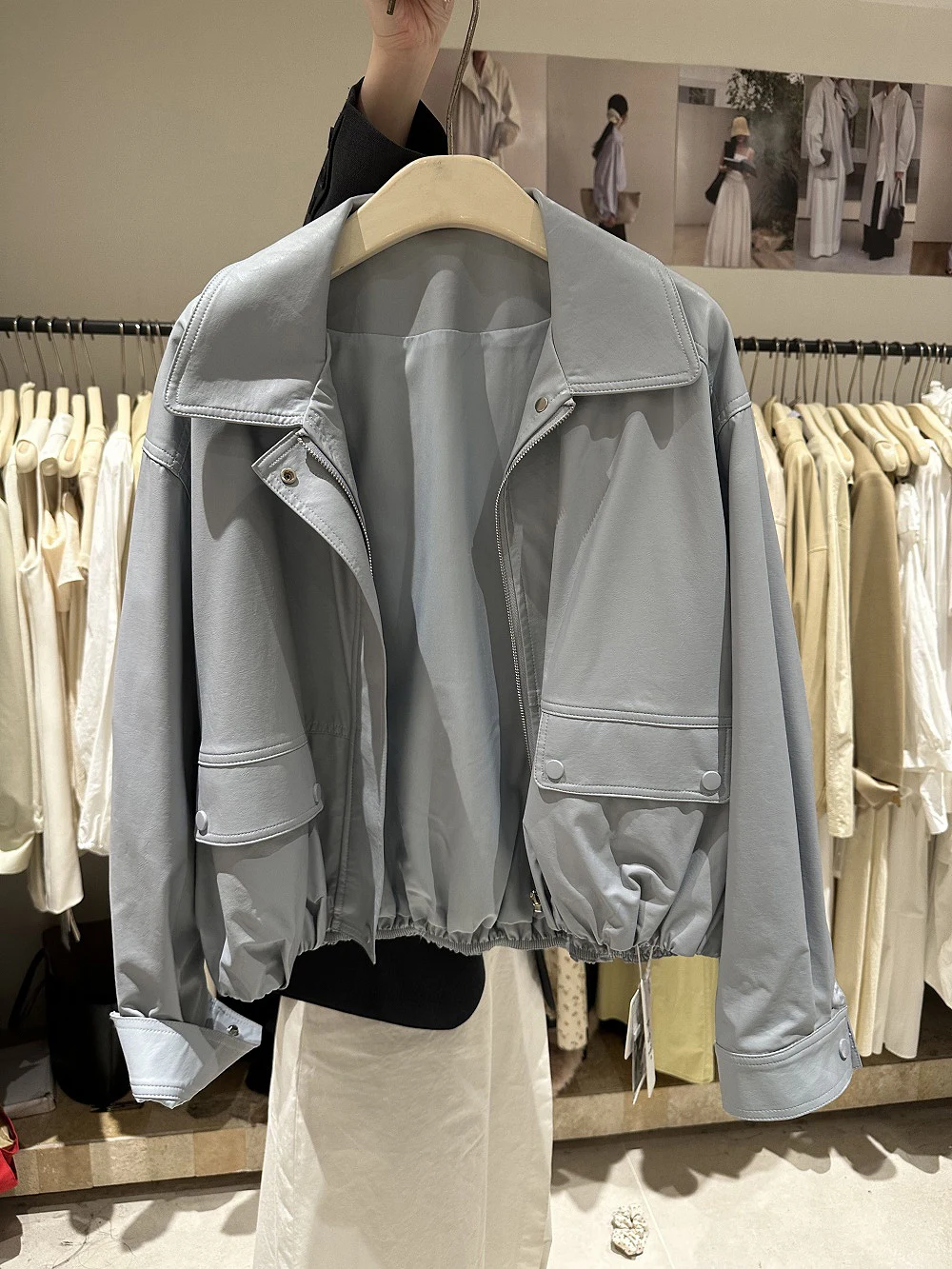 2025 ใหม่ Retro High-end สาวหวานและ Cool เสื้อหนังสั้นวรรณกรรมเยาวชน INS สไตล์ Daily COMMUTER แจ็คเก็ตหนัง