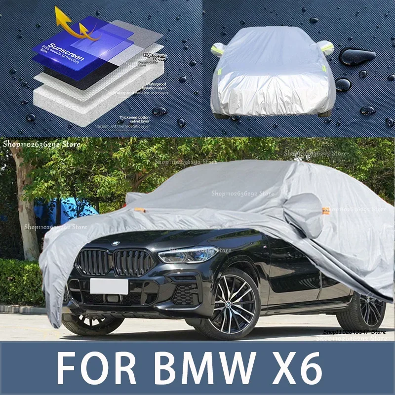 

For BMW X6 Outdoor Protection Full Car Covers Snow Cover Sunshade Waterproof Dustproof Exterior Car accessories