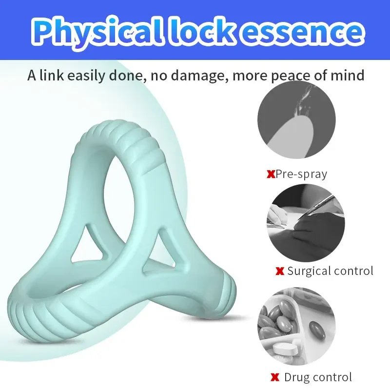 Bdsm Silicone Peins Cock Ring Dick Sex Toys Delayed Ejaculation Semen Lock Rings Bondage Man Gay Adult Male Chastity Device