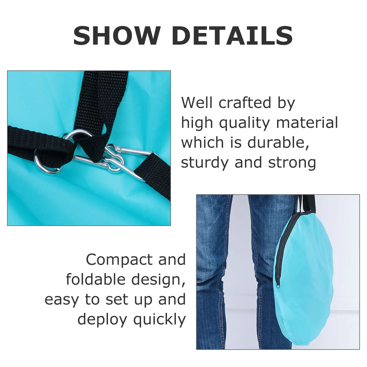 

1pc Foldable Kayak Sail Sturdy PVC UV Protection Clear Window Easy Setup Canoe Accessories Downwind Wind Surfboard Paddle Board