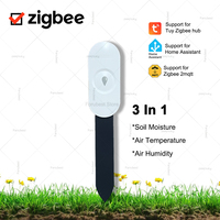 3 In 1 Zigbee Soil Moisture Tester+Air Temperature and Humidity Sensor ThermoHygrometer Moisture Detector Support Home Assistant
