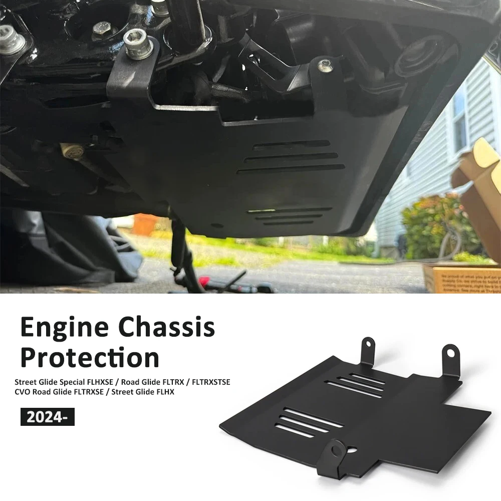 

Skid Plate Lower Engine Base Chassis Guard Protection Motorcycle For CVO Road Glide FLTRXSE 2025 Street Glide Special FLHXSE
