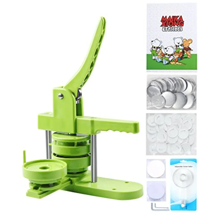 

Button Maker Machine 3 inch DIY Pin Button Maker Press Machine Kit Badge Button Press Machine Pin Maker Machine with Free 100pc