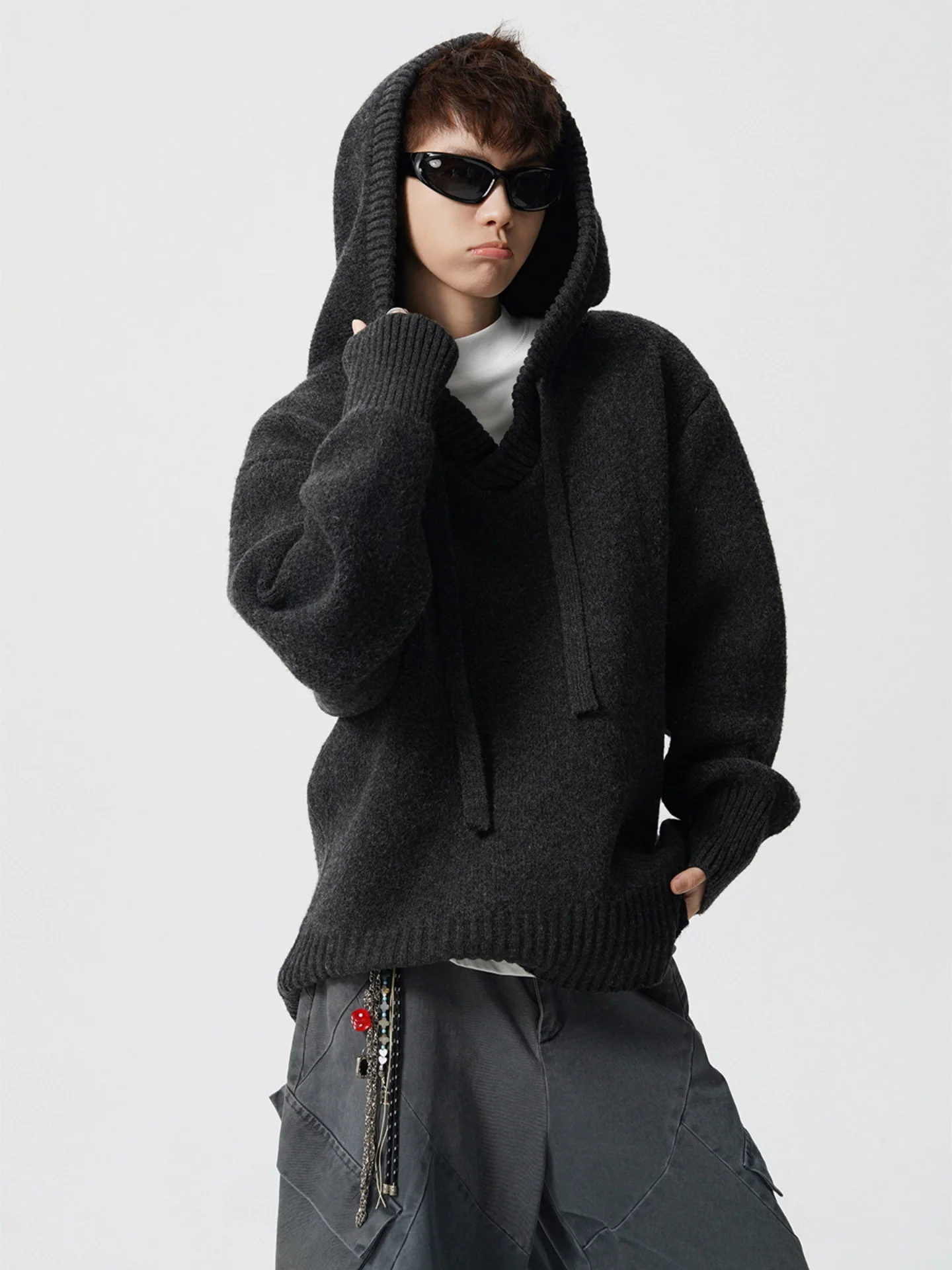 

Мужской свитшот оверсайз с капюшоном, мягкий, удобный, с длинным рукавом, в американском стиле, для осени и зимы