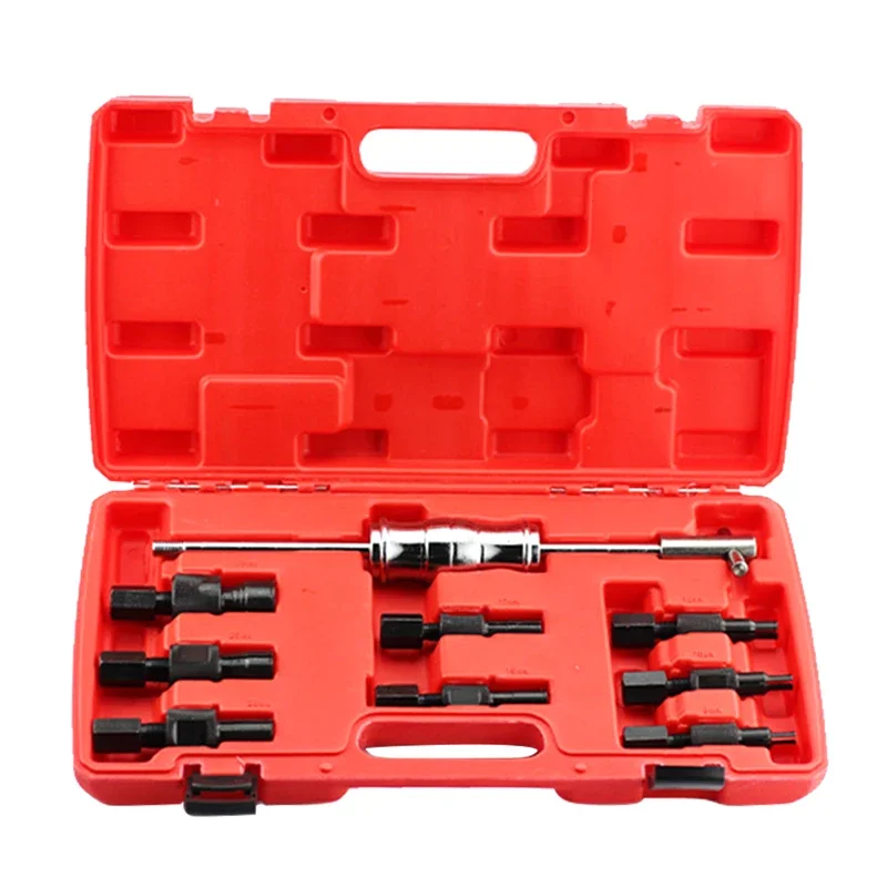 9Pcs Blind Hole Kit Slide Hammer Pilot Internal Bearing Puller Bearing Extractor Removal Tool Kit