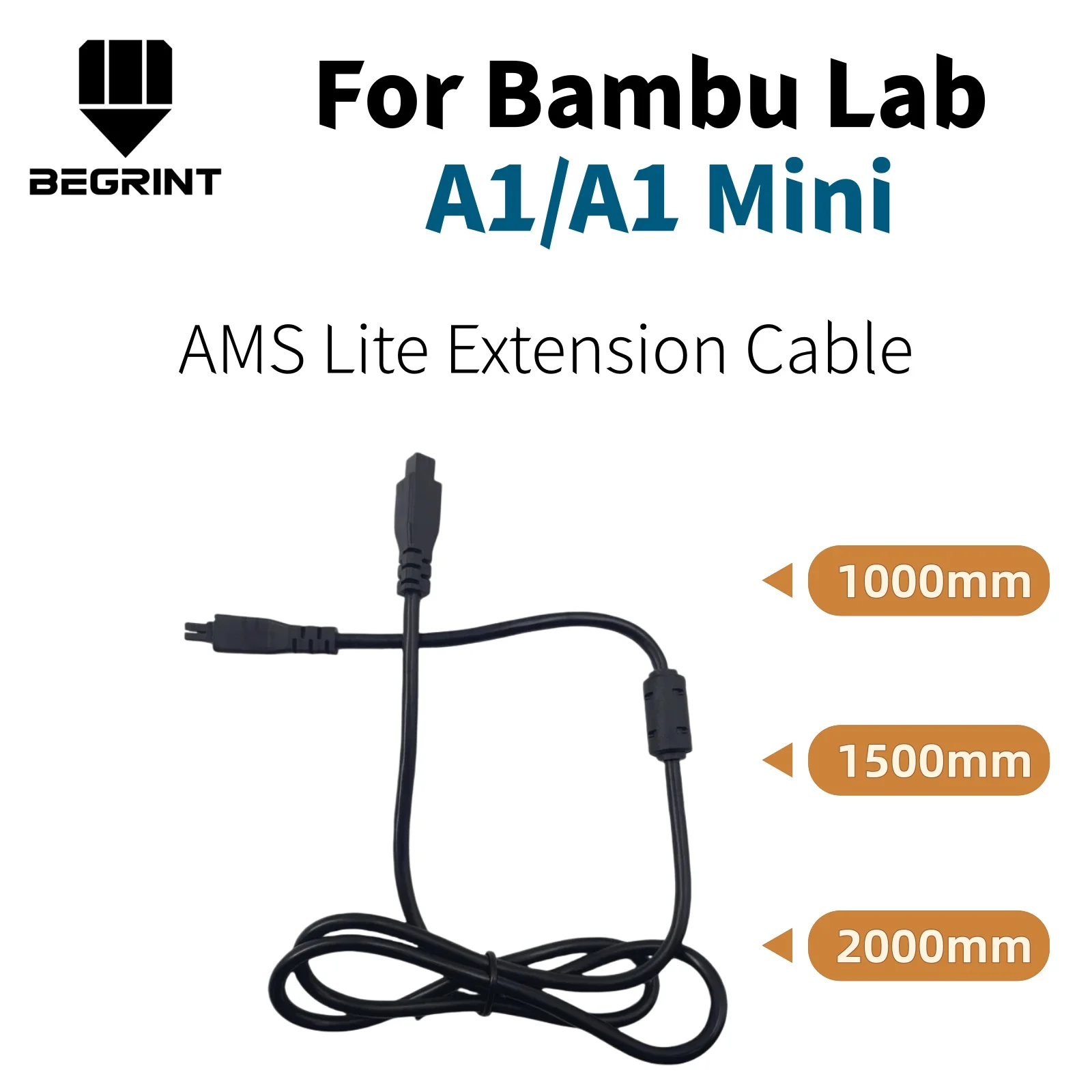 

AMS Lite 4-Pin Extension Cable, Magnetic Noise Reduction Ring Extended Wire for Bambu Lab A1 / A1mini 3D Printer Parts