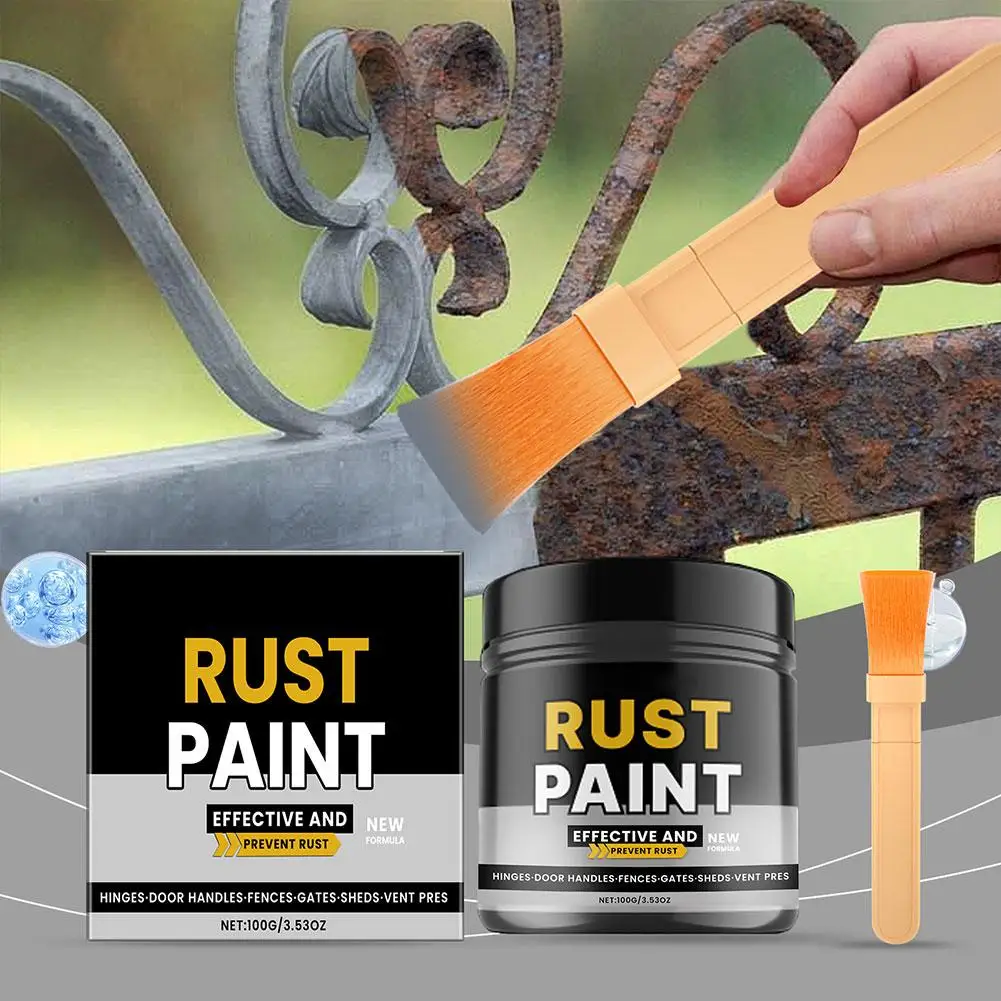 Peinture antirouille, convertisseur de rouille, apprêt antirouille à séchage rapide avec pinceau d'a