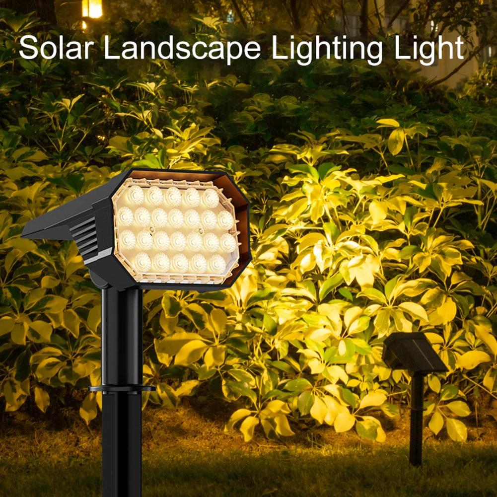 Zonne-Energie Spot Verlichting Buiten 24led Super Felle Tuinverlichting Buiten Waterdicht Op Zonne-Energie Auto Aan/Uit Tuin Landschap Verlichting