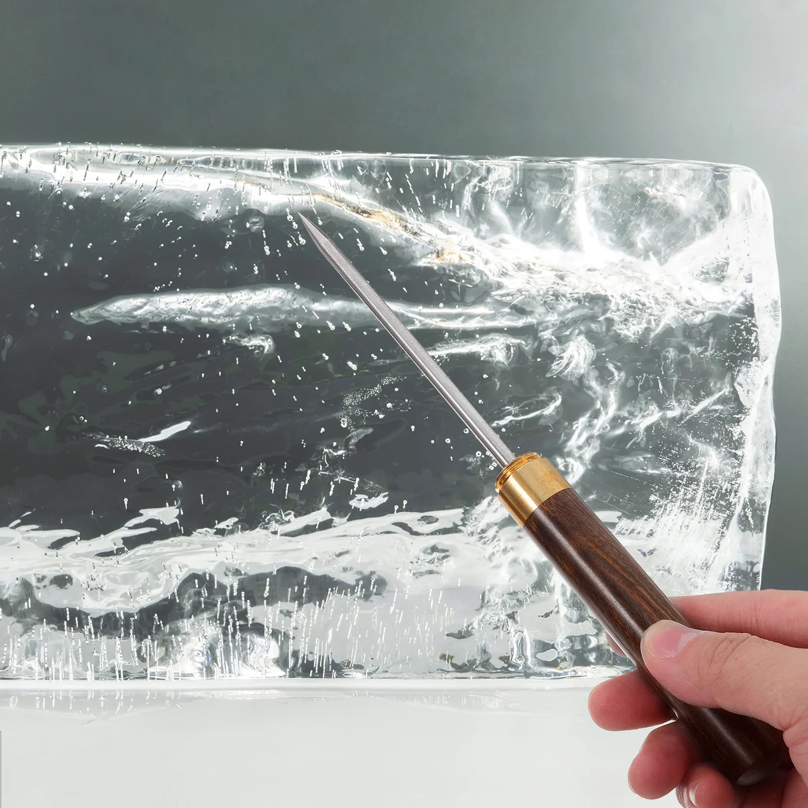 

Picks Stainless Steel Tool With Cover Bartending Ice Sculpting Kitchen Bar Use Ice Crusher Manual Maker Machine