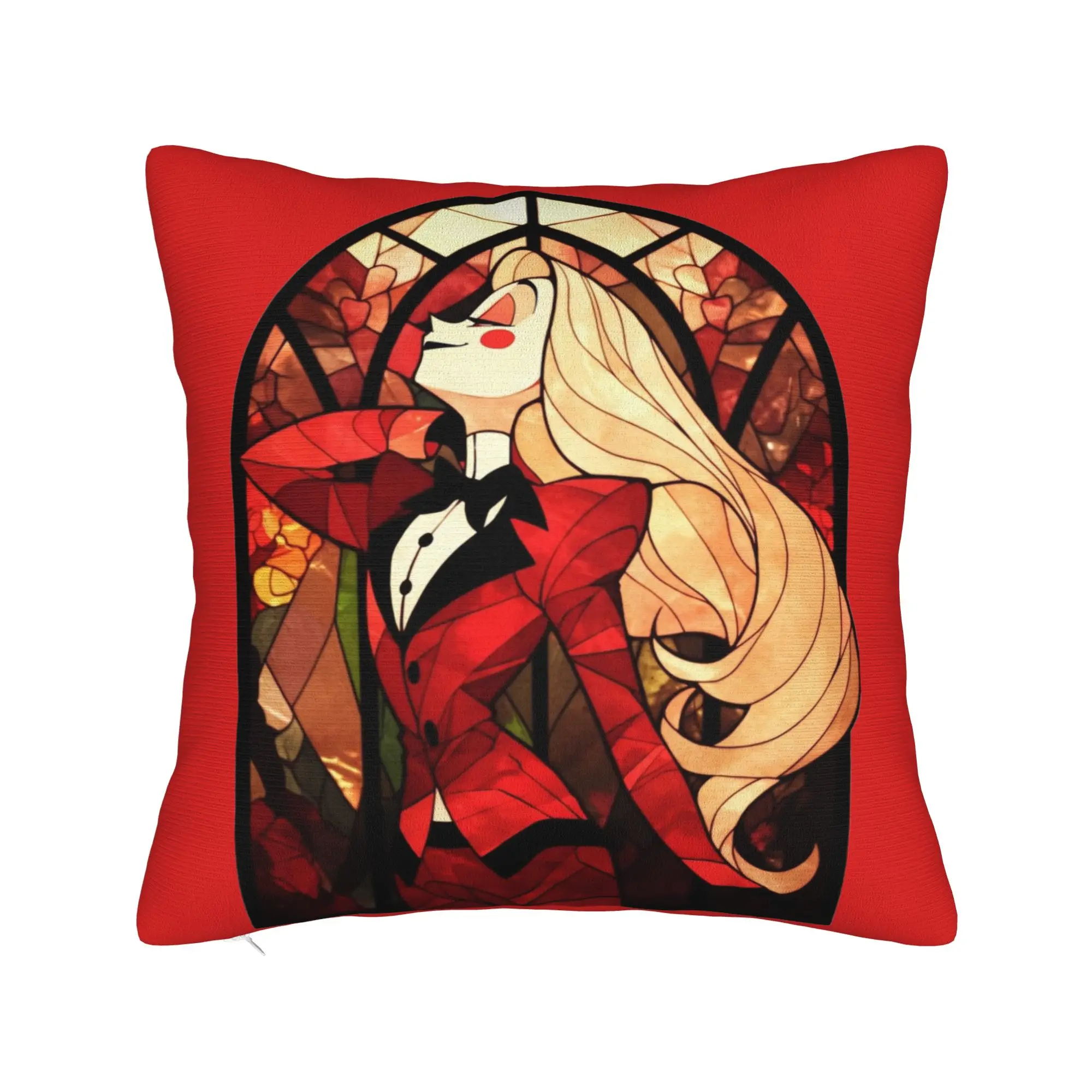 Stained Glass Charlie Hazbined Hoteled Pillowcase Soft Cushion Cover Decoration  Throw Pillow Case Cover Home Dropshipping