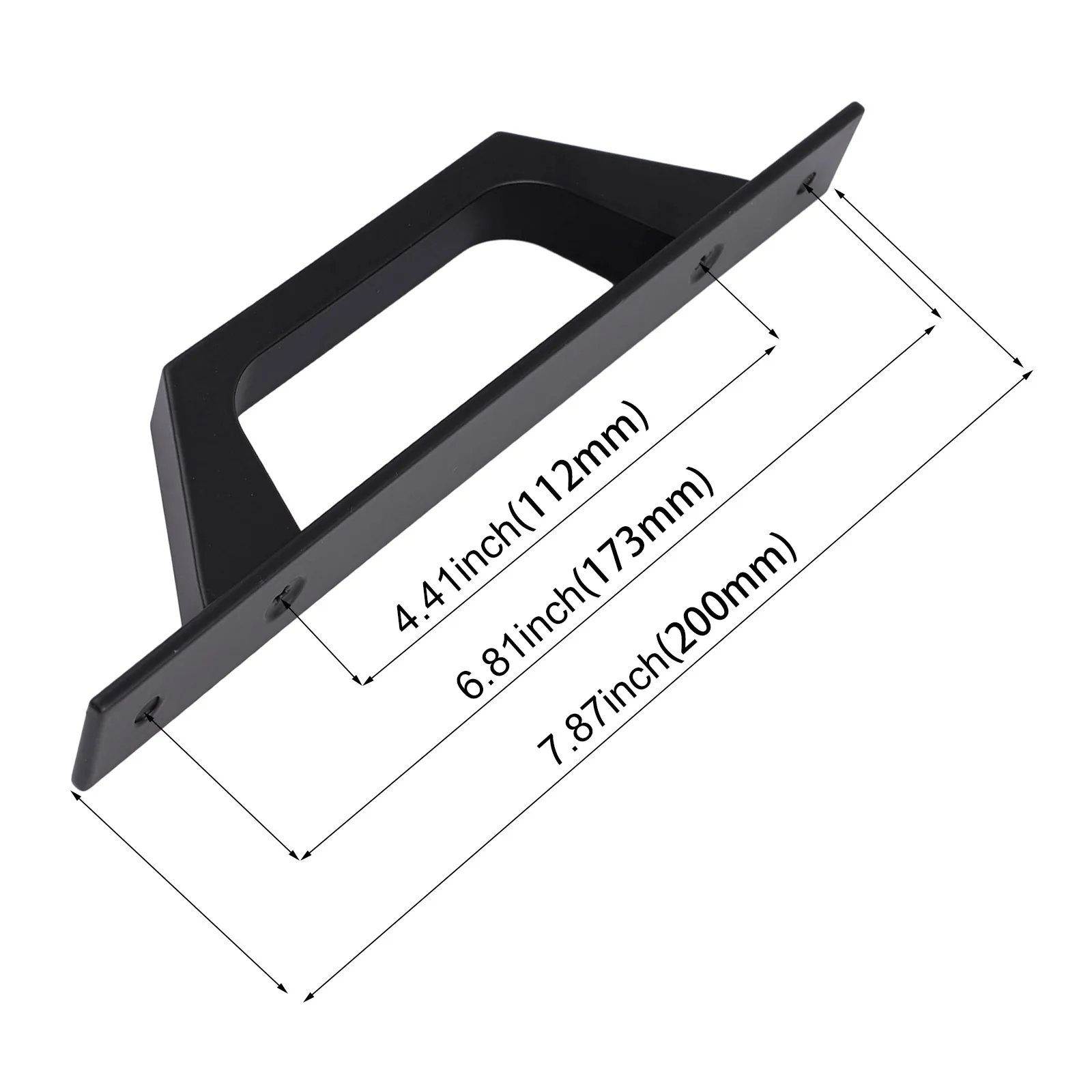 With Base Length 200mm For Exterior And Interior Barn Door Handle Hardware Handle Heavy Duty Sliding Black Iron image 4