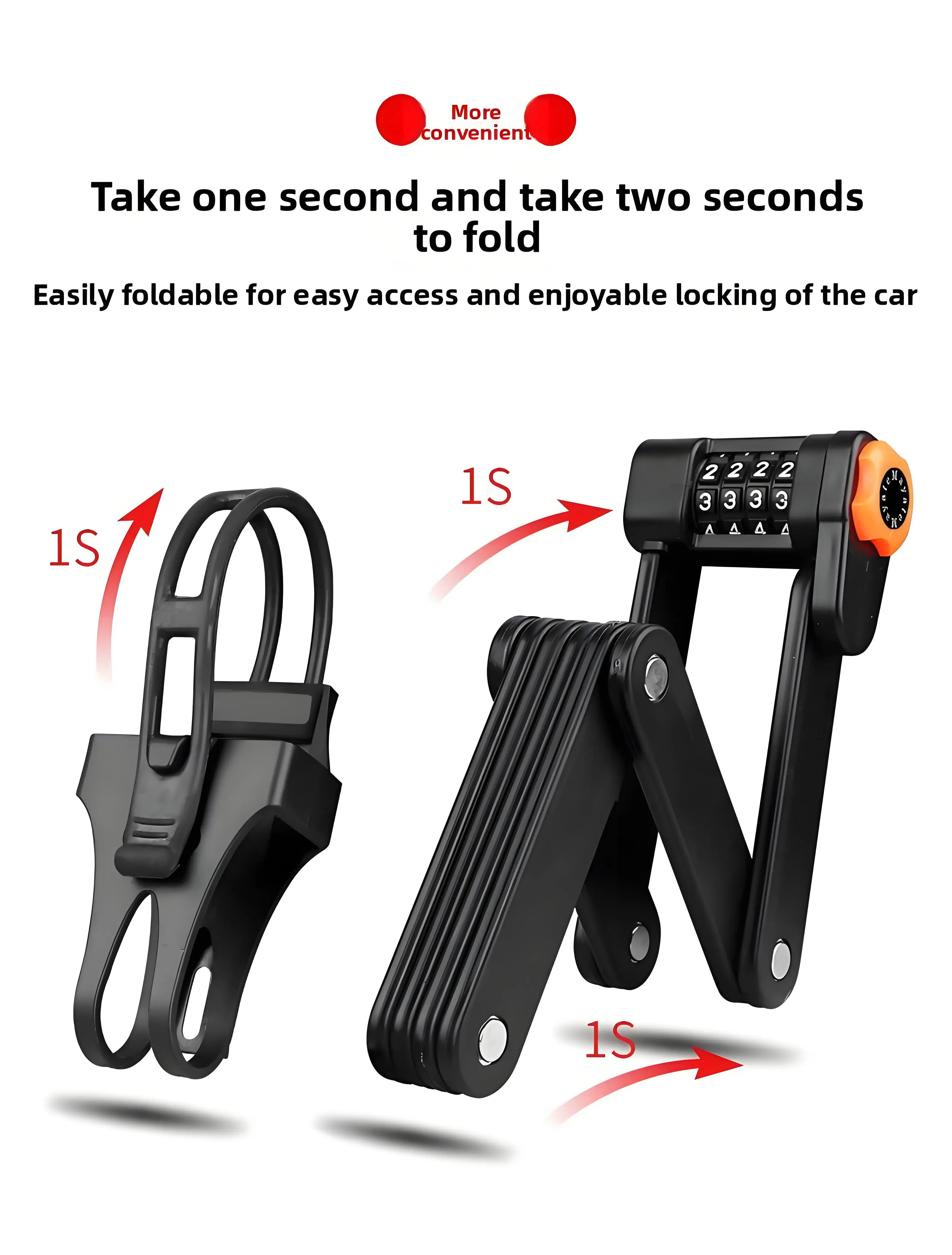 

Bicycle password lock anti-theft lock mountain bike electric bike portable folding lock portable articulated bike folding lock