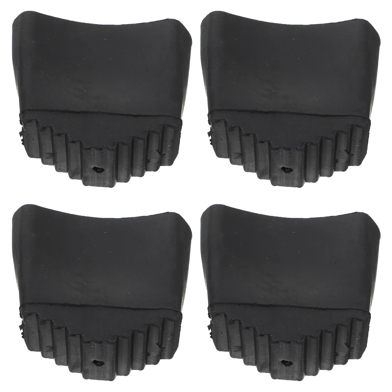 

4 Pcs Ladder Foot Pad Black Rubber Replacement Bumpers Durable Wear Resistant Anti Slip Household Ladder Cover Protector