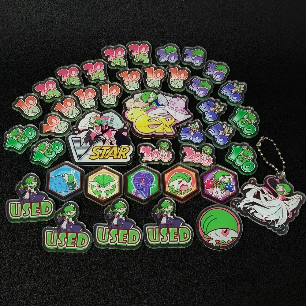 Diy Self Made Gardevoir Damage Counter Gardevoir Board Game Battle Card Accessories Damage Counter Anime Cards Gift Toys