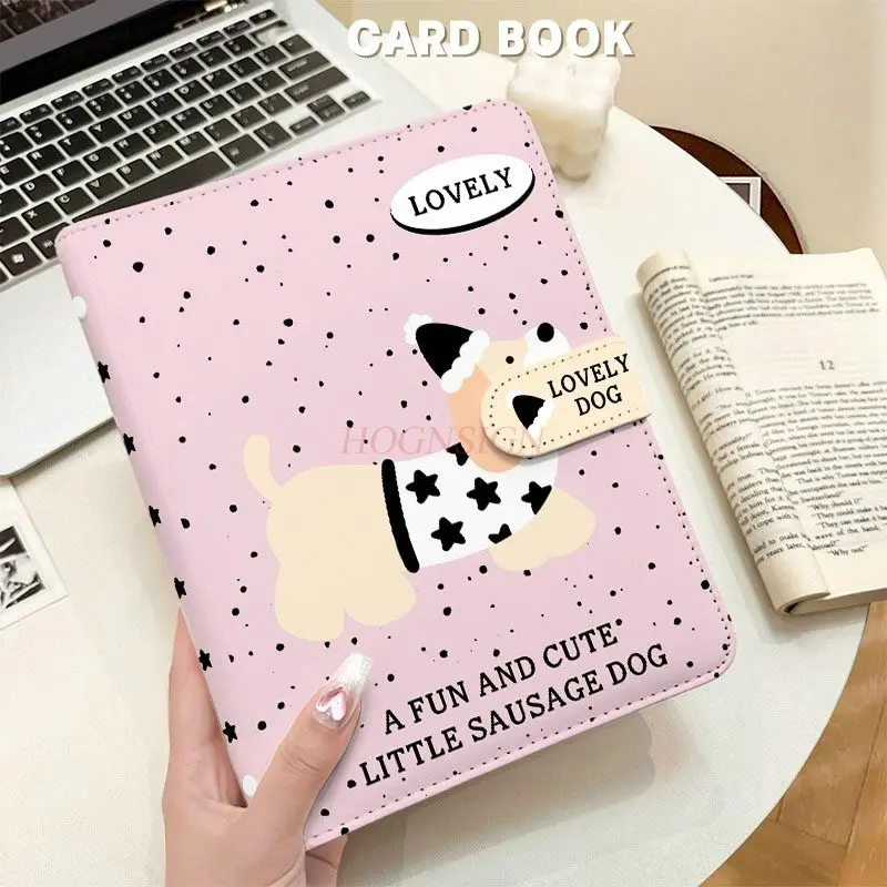 

1book Sausage puppy 3-inch square grid small card album, Polaroid photo collection, must-have A5 card album for fans