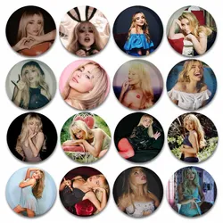 Sabrina Carpenter Soft Button Pin Creative Funny Singer Badge Tinplate Round Brooch Clothes Hat Decor Jewelry Accessories Badges