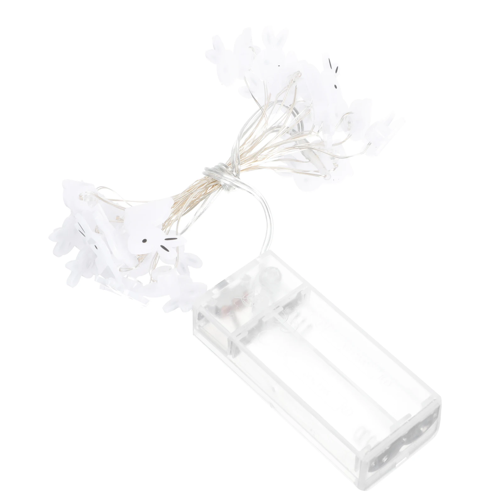 

LED Copper Wire Lights Rabbit Shaped String Lamp White Color Delicate nament Kids Room Party Festival Decor Easter DIY