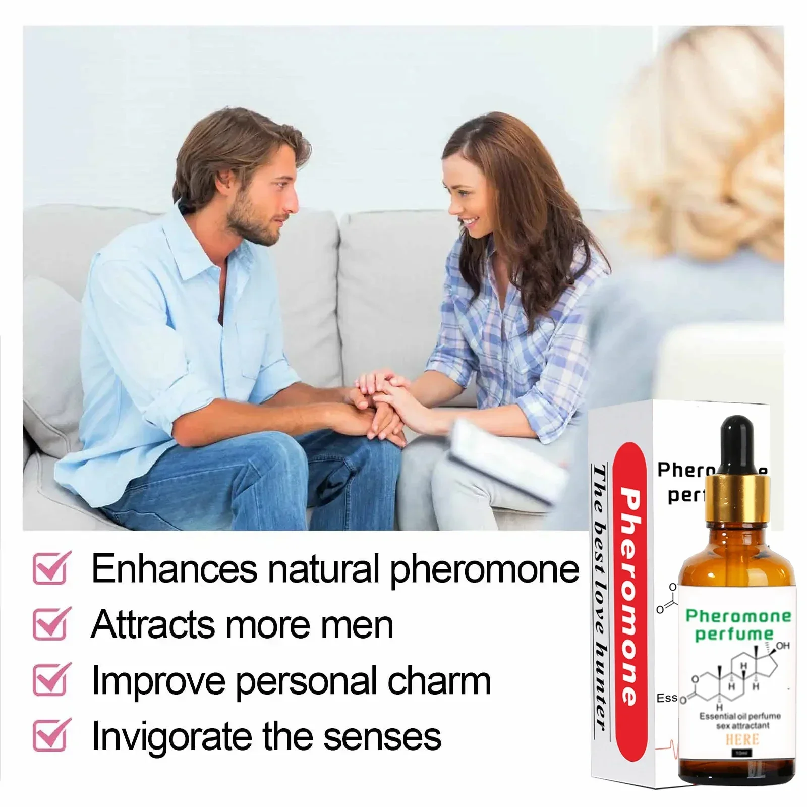 Portable Cologne pheromone perfume Fragrance perfume for men attract women romantic dating Flirtation long lasting perfume oil